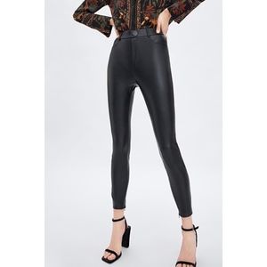 Zara Pants - NEW ZARA HIGH ELASTICITY HIGH WAIST FAUX LEATHER Zara Pants - NEW ZARA HIGH ELASTICITY HIGH WAIST FAUX LEATHER